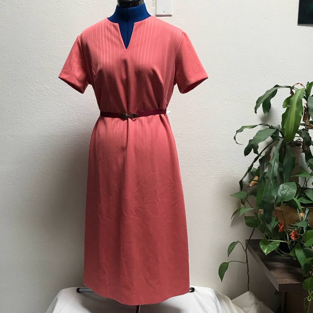HOLD: Vintage 70’s Plus Lady Blair Coral Dress